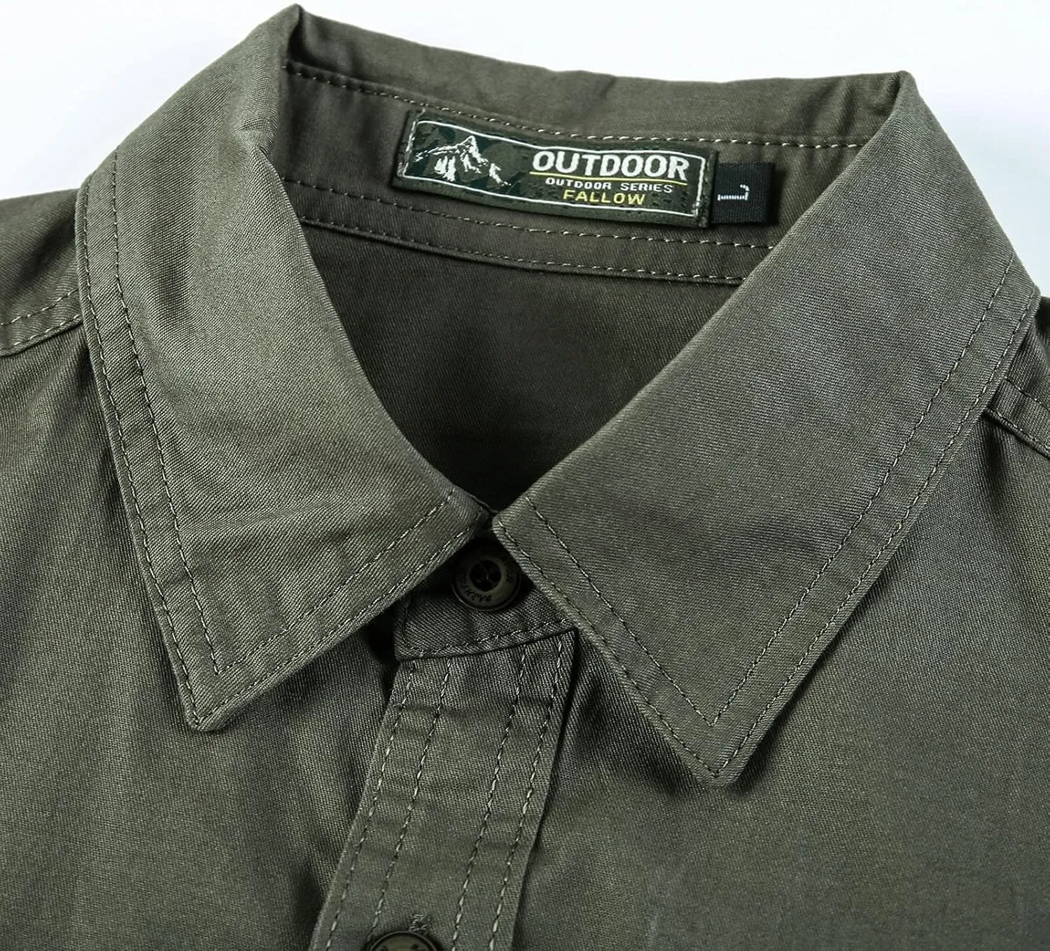 Tactical Shirts for Men Long Sleeve Military Button Up Snap Work Shirt with Pockets Big & Tall Slim Fit Western Tops Camo