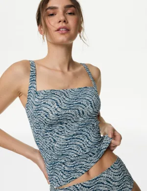 Tummy Control Printed Padded Tankini Top