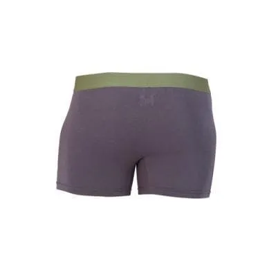 Wood Men's Super Soft Modal Blend 3 in Inseam Boxer Brief with Fly Iron Grey