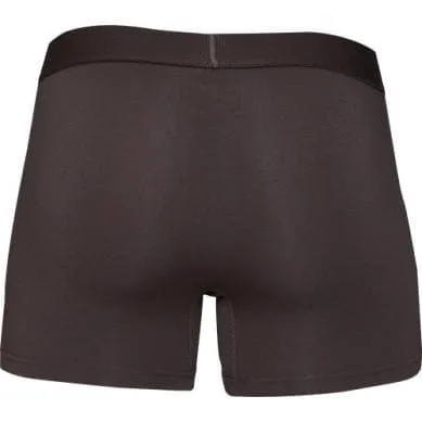 Wood Men's Super Soft Modal Blend 3 in Inseam Boxer Brief with Fly Walnut